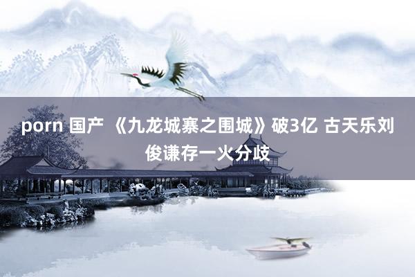 porn 国产 《九龙城寨之围城》破3亿 古天乐刘俊谦存一火分歧