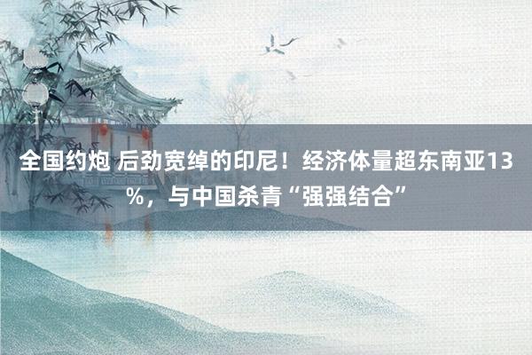 全国约炮 后劲宽绰的印尼！经济体量超东南亚13%，与中国杀青“强强结合”