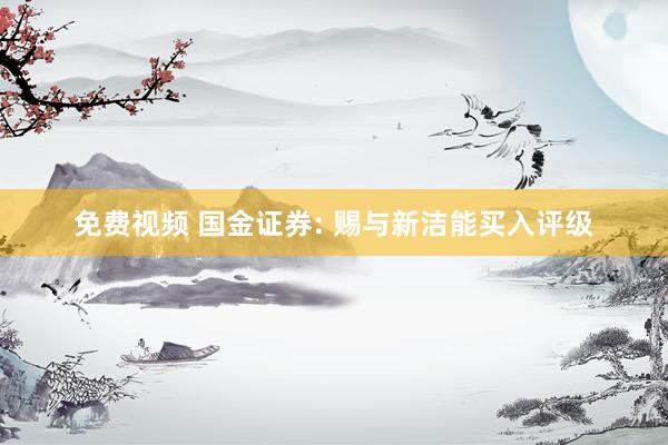 免费视频 国金证券: 赐与新洁能买入评级